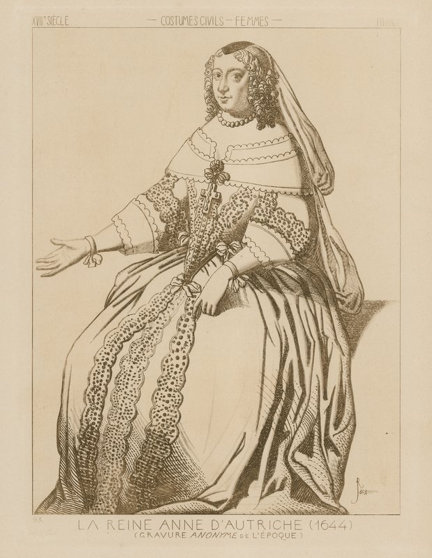 Queen Anne of Austria, 1644  by Raphael Jacquemin