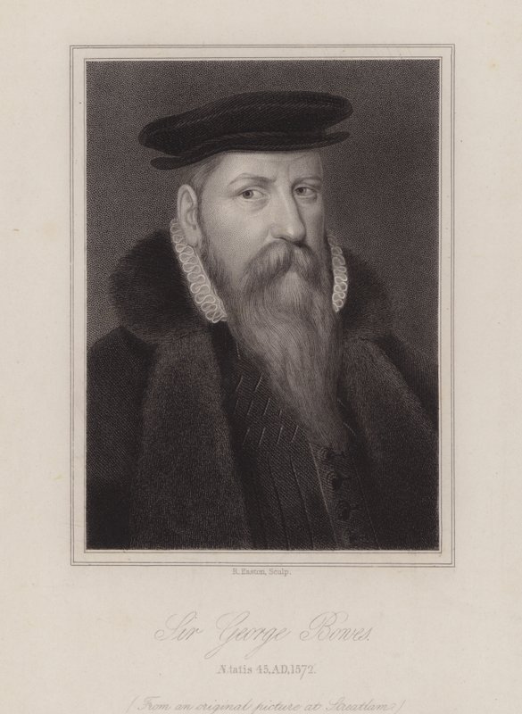 Sir George Bowes, İngiliz askeri (gravür) by Reginald Easton