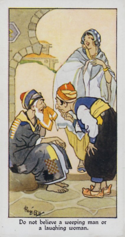 Ağlayan bir adama veya gülen bir kadına inanma by René Bull