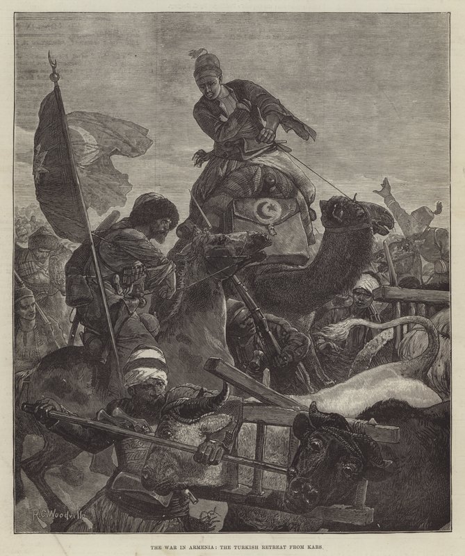 Ermenistan Savaşı, Türklerin Kars'tan Çekilişi by Richard Caton Woodville junior