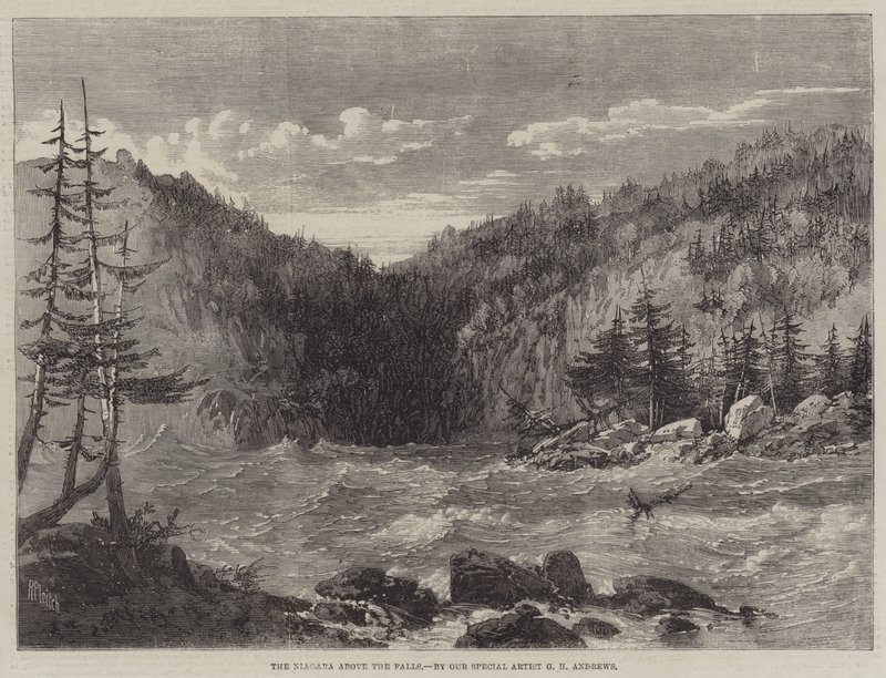 Şelalenin yukarısındaki Niagara by Richard Principal Leitch