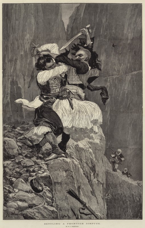 Sınır Anlaşmazlığını Çözmek by Richard Caton Woodville junior