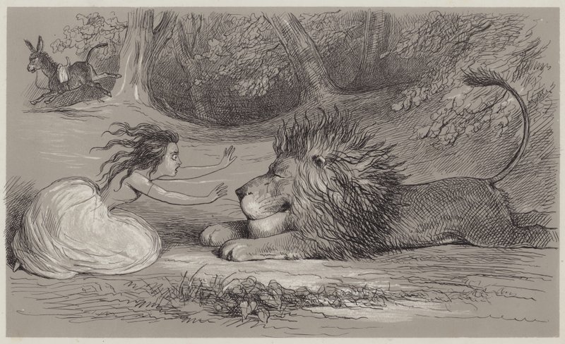 Una ve Aslan (aquatint) by Richard Doyle
