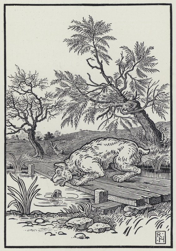 Köpek ve Gölge (gravür) by Richard Heighway