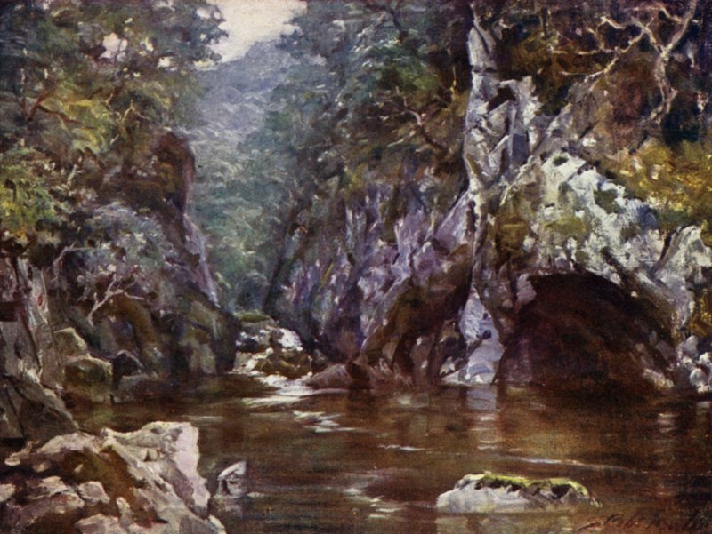 Peri Glen, Bettws-y-Coed (renkli taş) by Robert (after) Fowler