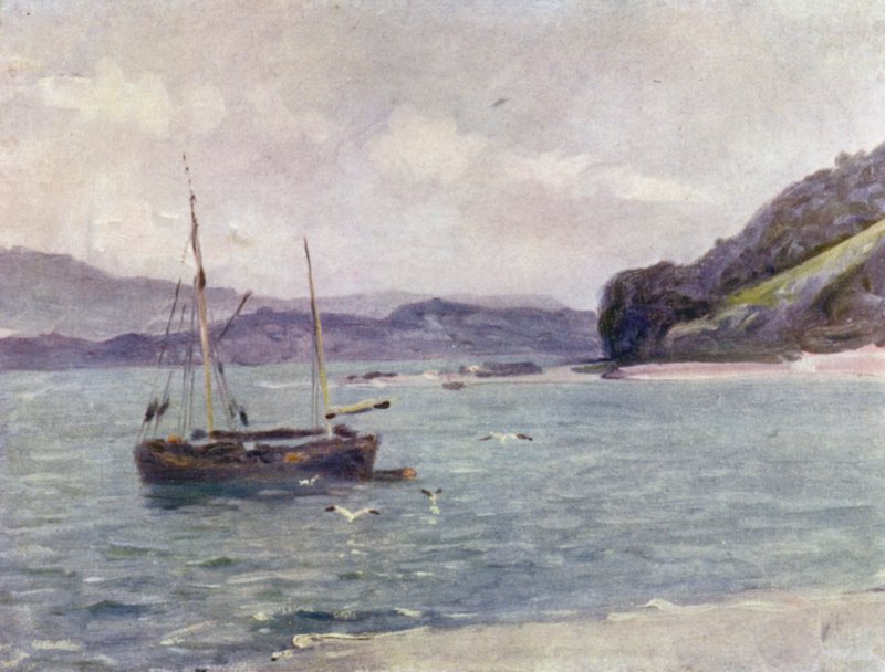 The Beach, Beaumaris (renkli taş) by Robert (after) Fowler