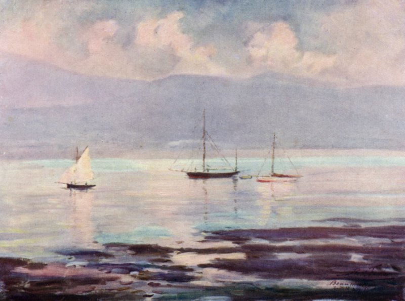 Yatlar, Anglesey Sahili (renkli taş) by Robert (after) Fowler