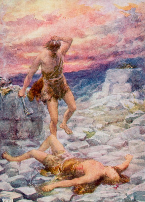 Cain ve Abel (renkli taş) by Robert Ambrose (after) Dudley