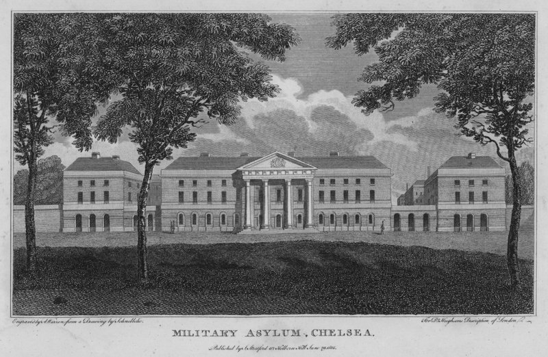 Askeri İltica, Chelsea (gravür) by Robert Blemell (after) Schnebbelie