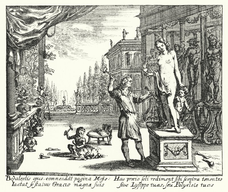 Heykel (gravür) by Romeyn de (after) Hooghe