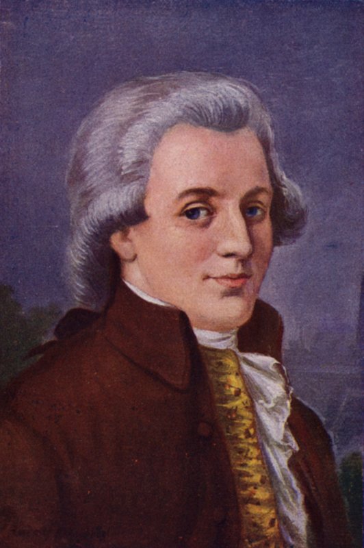 Mozart (renkli taş) by Rudolf Klingsbogl