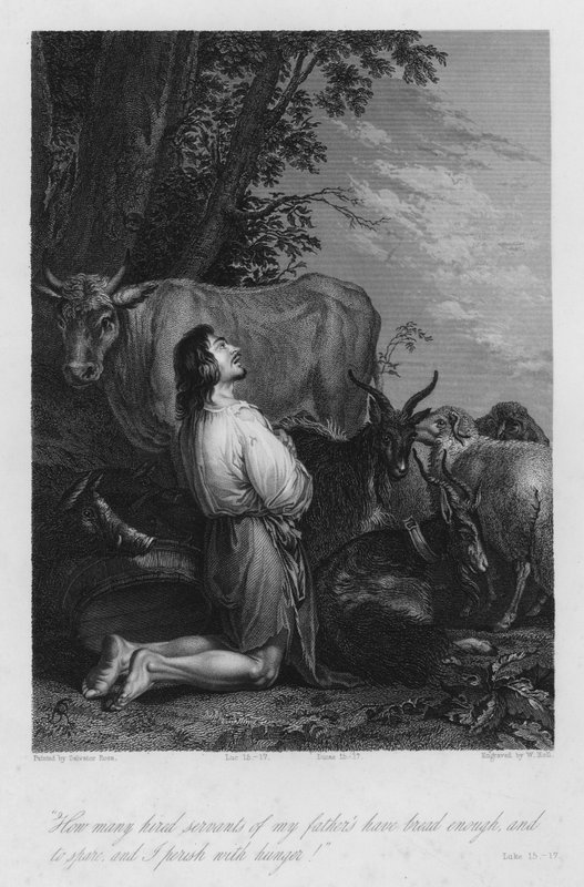Müsrifin Tövbesi, Luka 15 by Salvator (after) Rosa