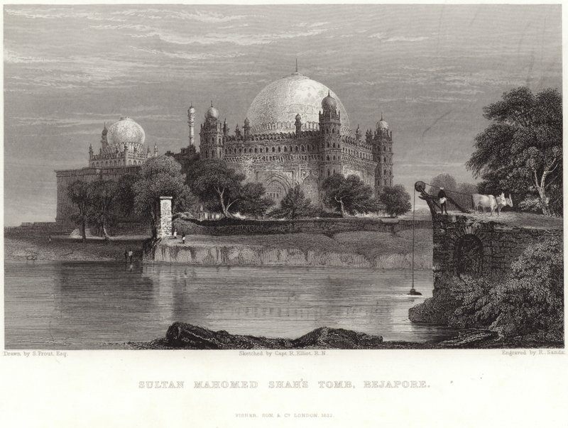 Sultan Mahomed Shah'ın Beejapore'deki mezarı by Samuel Prout