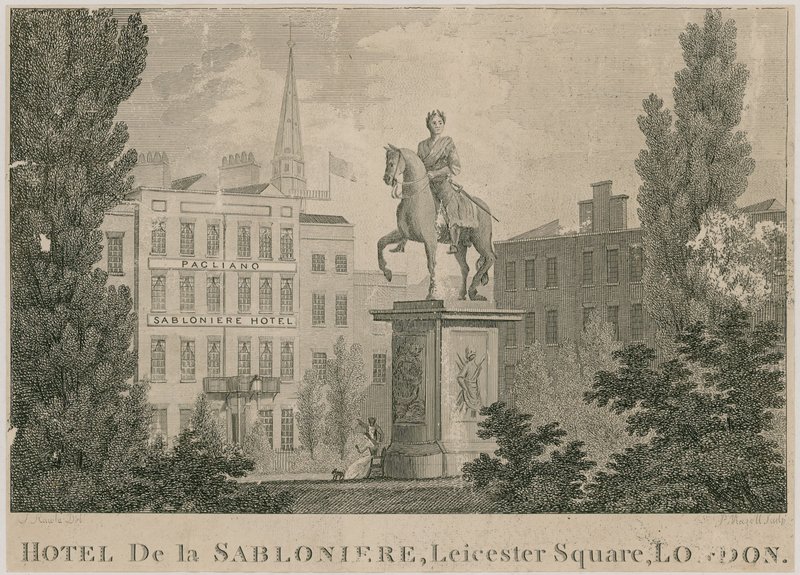 Hotel de Sabloniere, Leicester Meydanı, Londra by Samuel Rawle