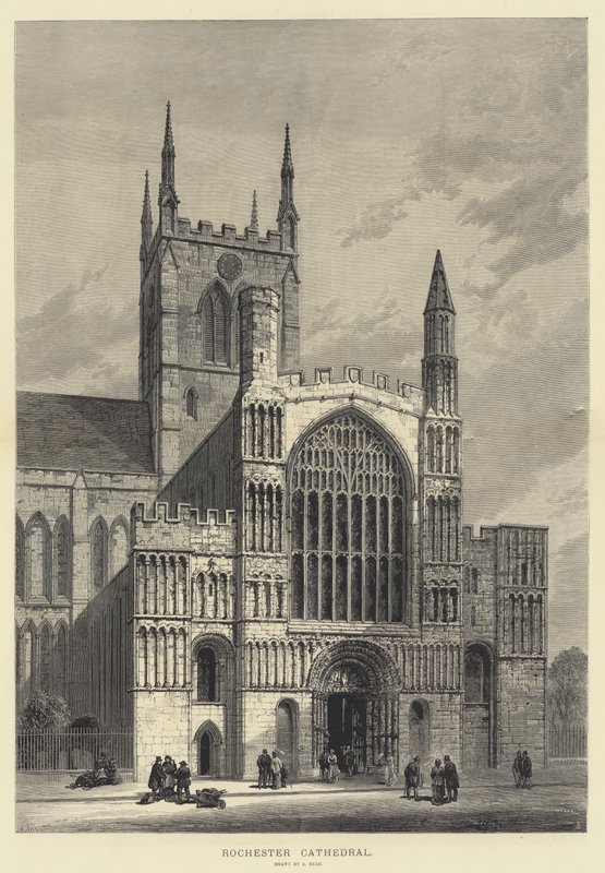 Rochester Katedrali (gravür) by Samuel Read