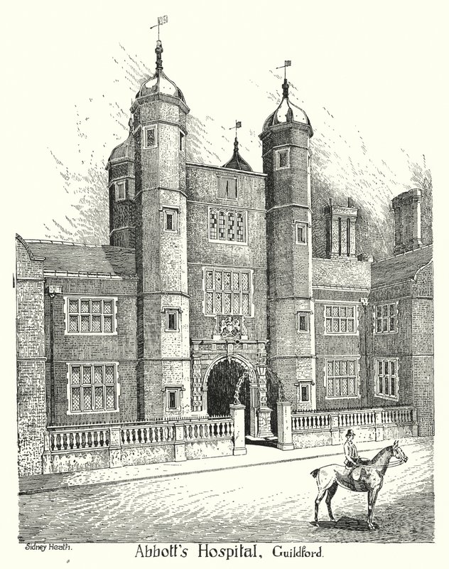 Abbott Hastanesi, Guildford (gravür) by Sidney Heath