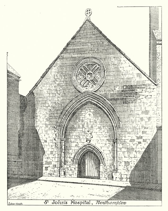 St John Hastanesi, Northampton (gravür) by Sidney Heath