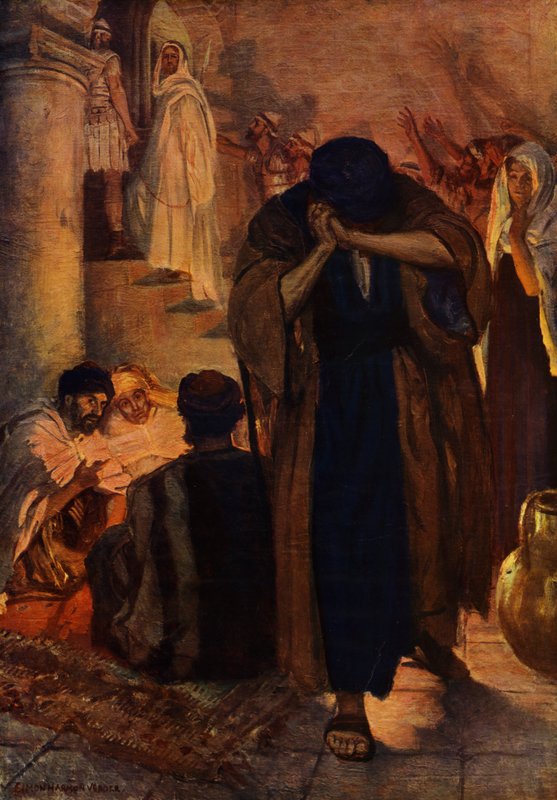 Aziz Petrus'un İnkarı (renkli taş) by Simon Harmon (after) Vedder