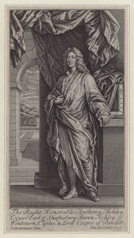 Anthony Asley Cooper by Simon II (after) Gribelin