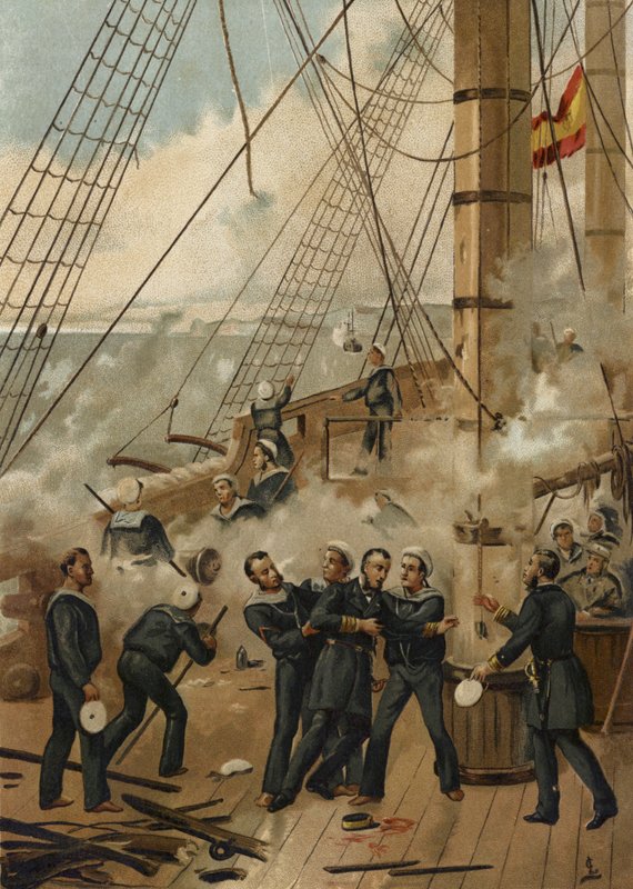 Callao Savaşı, Peru, 1866 by Spanish School