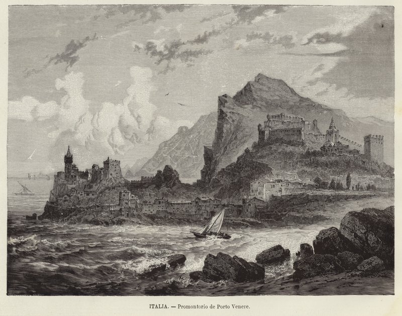 İtalya - Portovenere Burnu by Spanish School