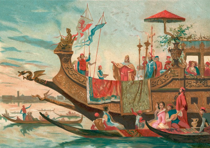 Venedik ve Adriyatik Düğünü by Spanish School
