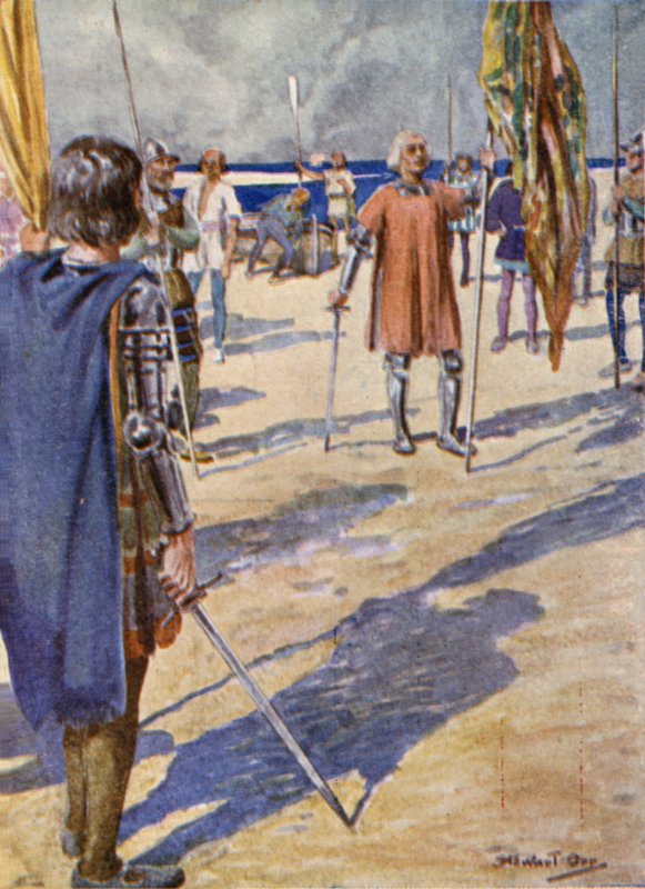 Columbus naming the Island of San Salvador  by Stewart Orr