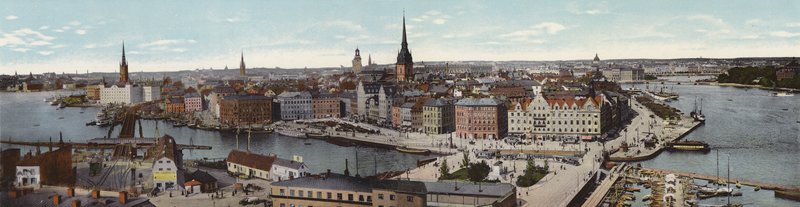 Stockholm: Panorama Fran Katarinahissen (renkli fotoğraf) by Swedish Photographer