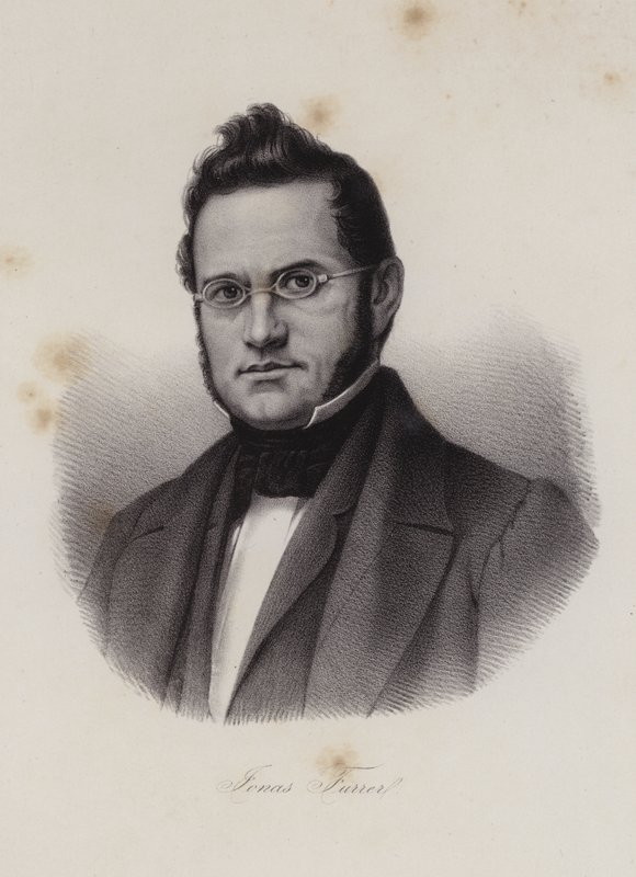 Dr Jonas Furrer, İsviçreli politikacı (gravür) by Swiss School