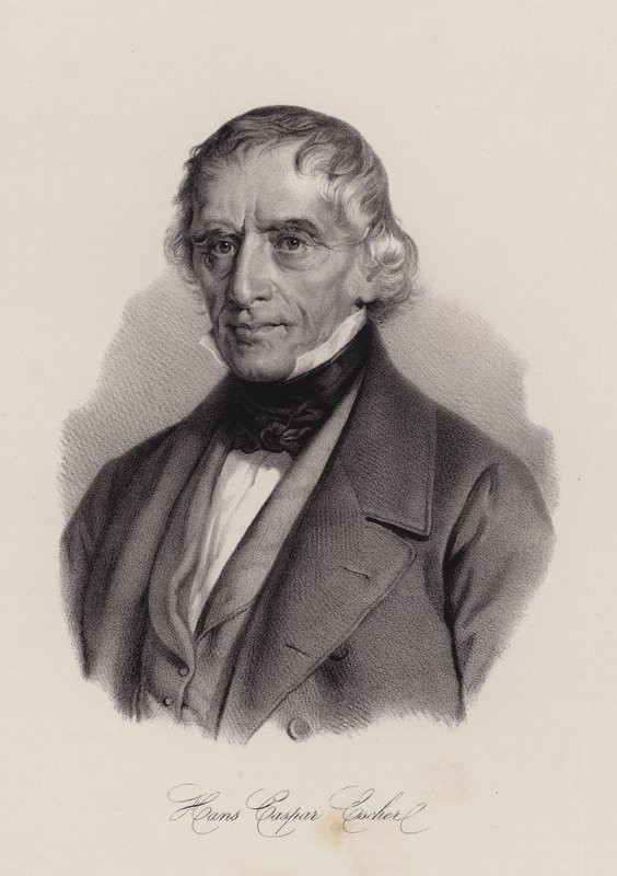 Hans Caspar Escher, İsviçreli mimar (gravür) by Swiss School