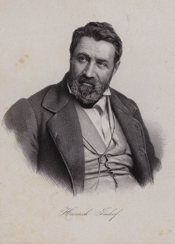 Heinrich Max Imhof, İsviçreli heykeltıraş (gravür) by Swiss School