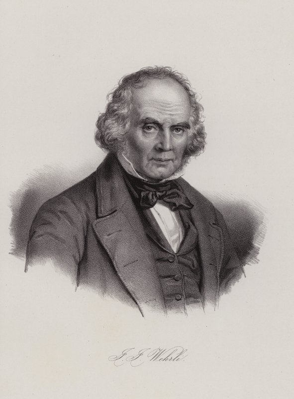 Johann Jakob Wehrli, İsviçreli eğitimci (gravür) by Swiss School