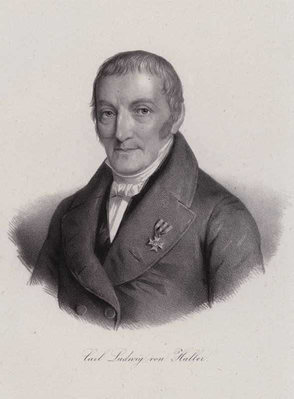 Karl Ludwig von Haller, İsviçreli hukukçu (gravür) by Swiss School
