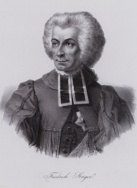 Niklaus Friedrich von Steiger, İsviçreli politikacı (gravür) by Swiss School