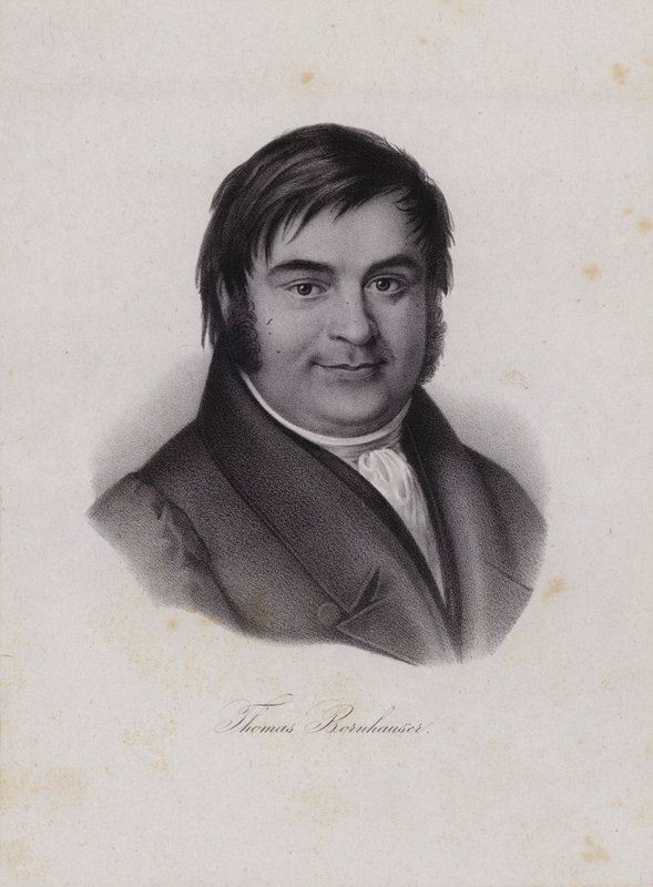 Thomas Bornhauser, İsviçreli ilahiyatçı (gravür) by Swiss School