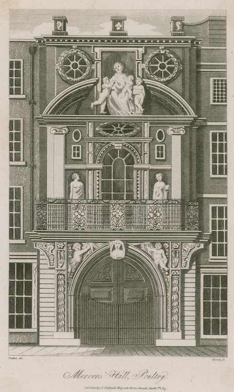 Mercer's Hall, Cheapside, Londra by T. Prattent