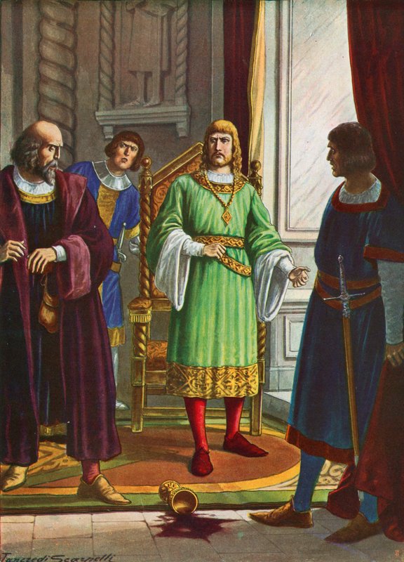 Frederick II suspected the medicine was poisoned by Tancredi Scarpelli