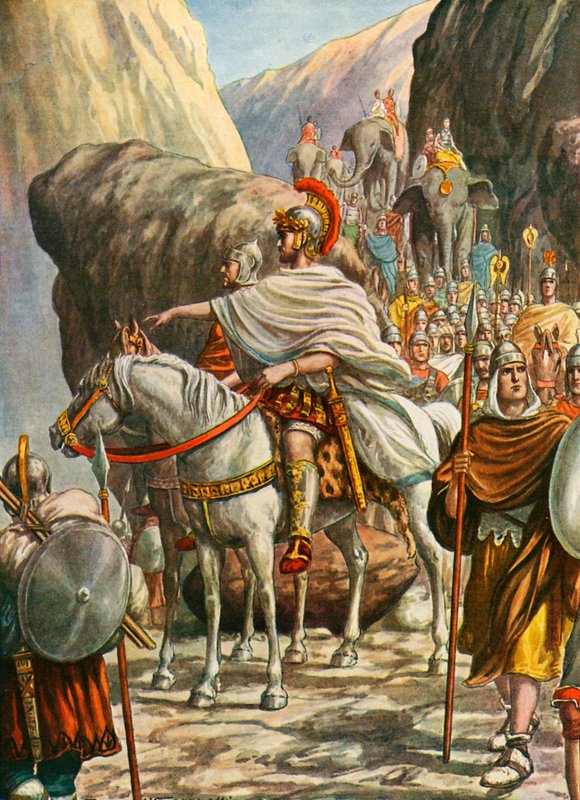 Hannibal crossing the Alps by Tancredi Scarpelli