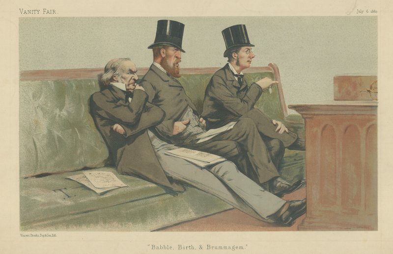 Hazine Tezgahı, Gladstone, Hartington ve Chamberlain by Theobald Chartran