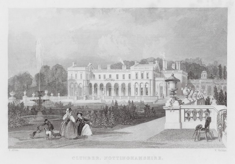 Clumber, Nottinghamshire (gravür) by Thomas (after) Allom