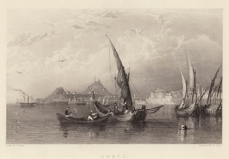 Korfu (gravür) by Thomas (after) Allom