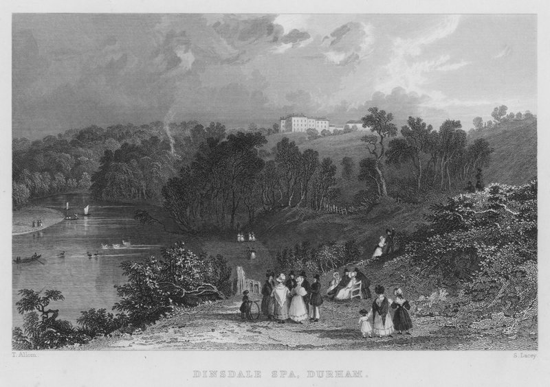 Dinsdale Spa, Durham (gravür) by Thomas (after) Allom