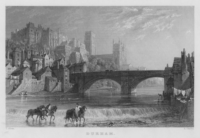 Durham (gravür) by Thomas (after) Allom