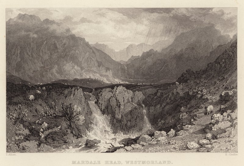 Mardale Head, Westmorland (gravür) by Thomas (after) Allom