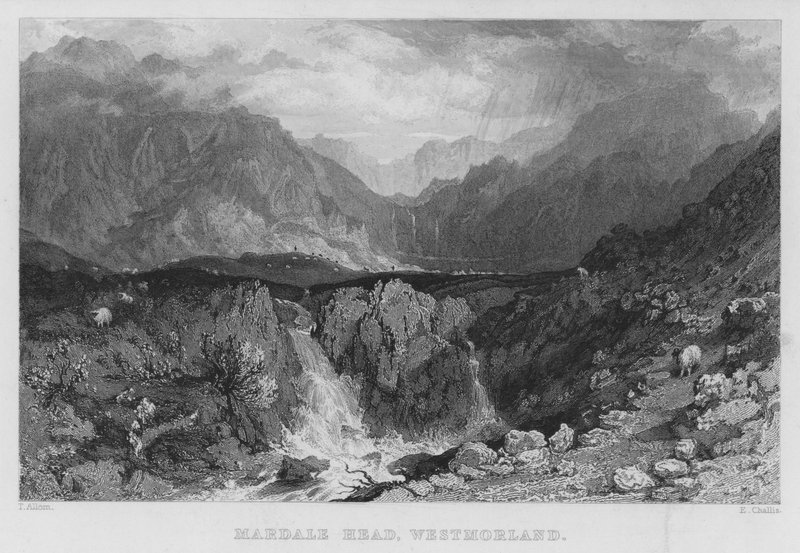 Mardale Head, Westmorland (gravür) by Thomas (after) Allom