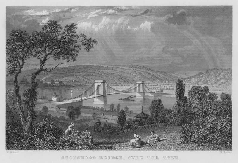 Scotswood Köprüsü, Tyne üzerinde (gravür) by Thomas (after) Allom