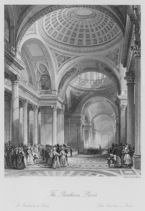 Pantheon, Paris (gravür) by Thomas (after) Allom