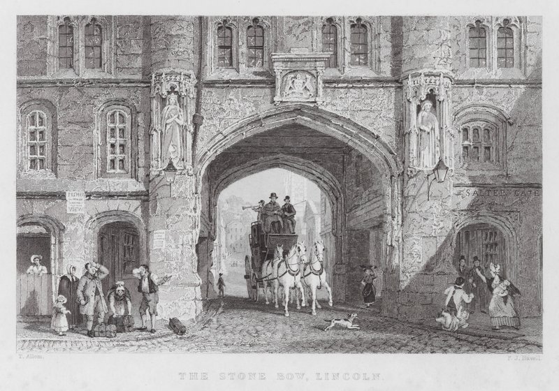 Taş Yay, Lincoln (gravür) by Thomas (after) Allom