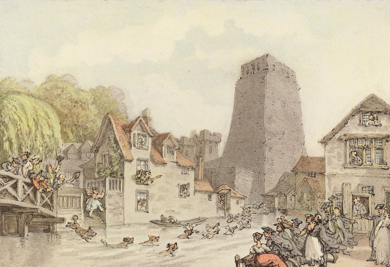 Ördek Avı (renkli taş) by Thomas (after) Rowlandson
