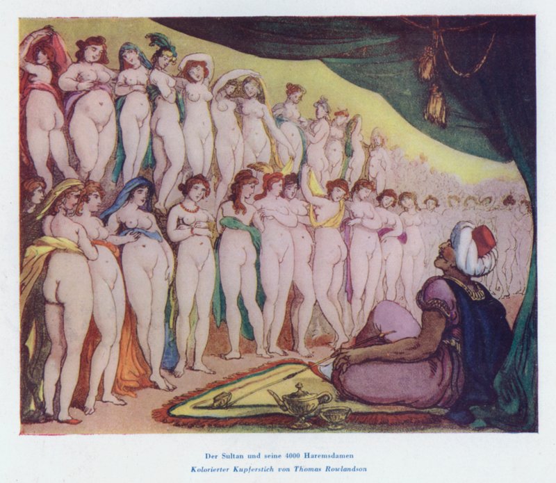 Harem (renkli taş) by Thomas (after) Rowlandson